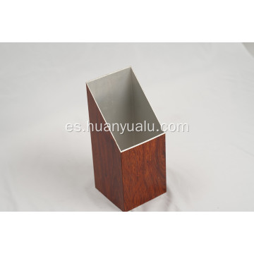 6063 Perfil extruido de aluminio de grano de madera